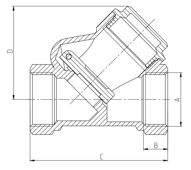 Female X Female 16 Bar 1" Brass Swing Check Valves