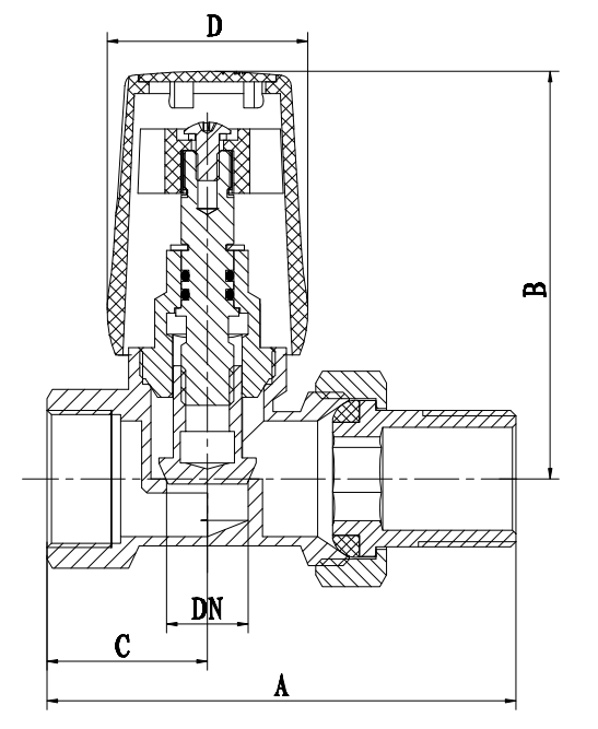 Straight Thermostatic Radiator Valves