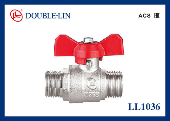 1/4 &quot; To 1 &quot;  Male X Male  25 Bar Brass Ball Valve With T Handle