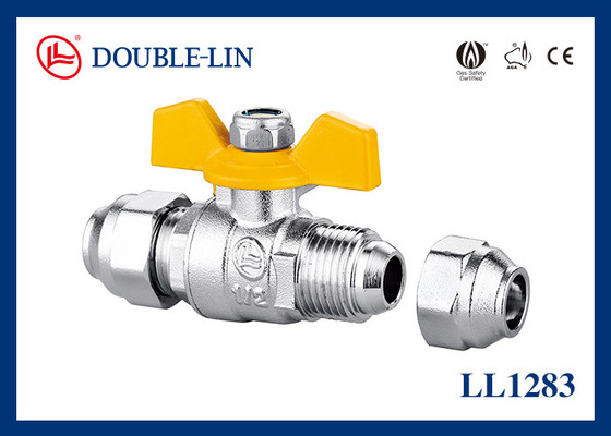 Chrome Plated 26Bar DIN259 T Handle Gas Valve