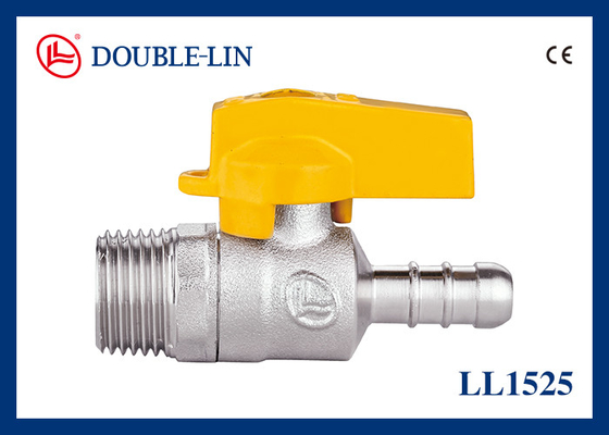 Male X Hose Connector 1/2" X 11mm Brass Gas Ball Valve