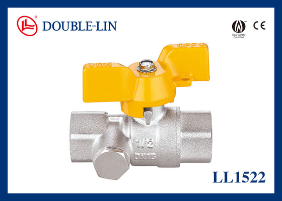 1/2" Female X Female 5 Bar DIN259 T Handle Gas Valve