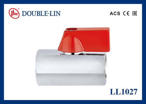 Female X Female 25 Bar Brass Mini Ball Valve With Chrome Plated