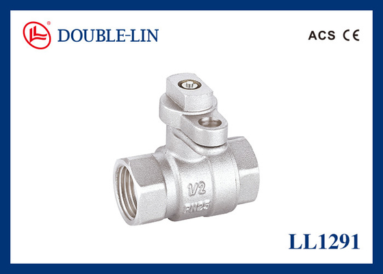 Female X Female 25 Bar Brass Ball Valve With Lockable Handle