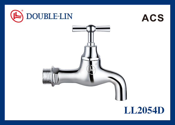 Chrome Plated Slow Open Brass Handle Water Stop Tap