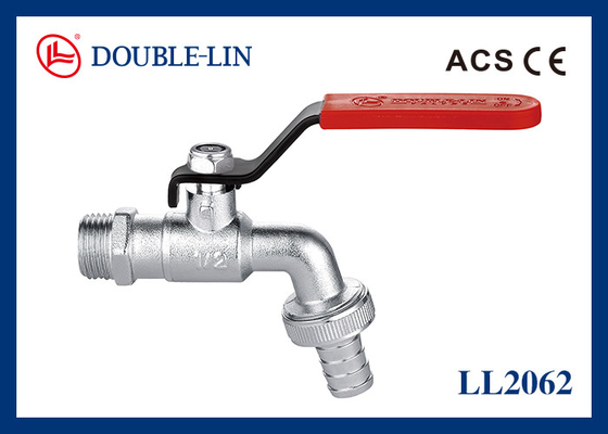 Chrome Plated 16 Bar 1/2" x 1/2" Brass Hose Bibcock