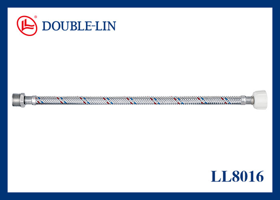 Plastic Brass Nut Coloured Stainless Steel Braided Hose