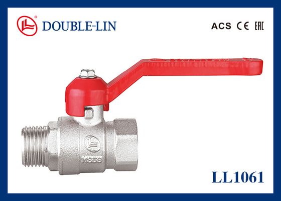 Full Flow Male / Female 1 2 Inch Brass Ball Valve Aluminium Handle