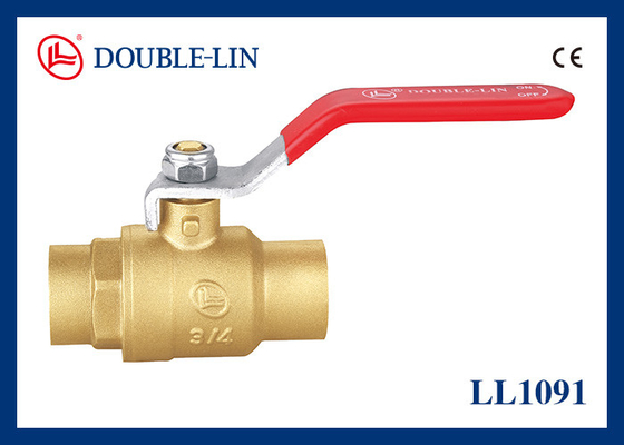 C/C Inch 1 4 Brass Ball Valve Flat Lever Handle