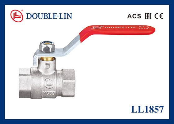 Full Flow Female / Female 1 2 Brass Ball Valve Flat Lever Handle