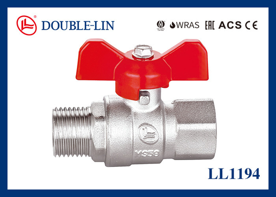 1/4 " To 1 1/4 "  Male X Female Long Thread 25 Bar Brass Ball Valve With T Handle