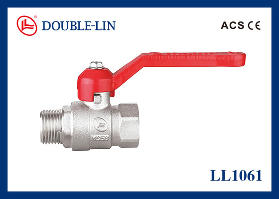 Full Flow Male / Female 1 2 Inch Brass Ball Valve Aluminium Handle