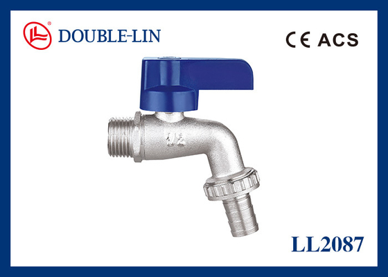 ISO228 Thread ABS Flat Lever Handle 1/2" X 3/4" Brass Bibcocks With Double O-ring Stem Type