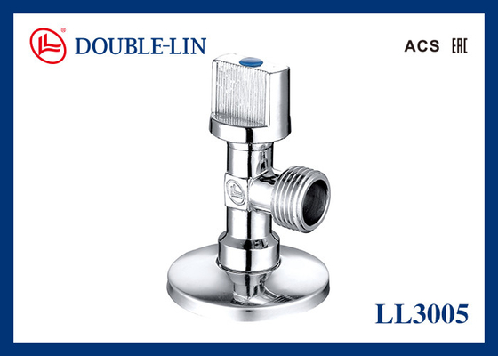 Polishing chrome plated brass angle valves for hot and cold water