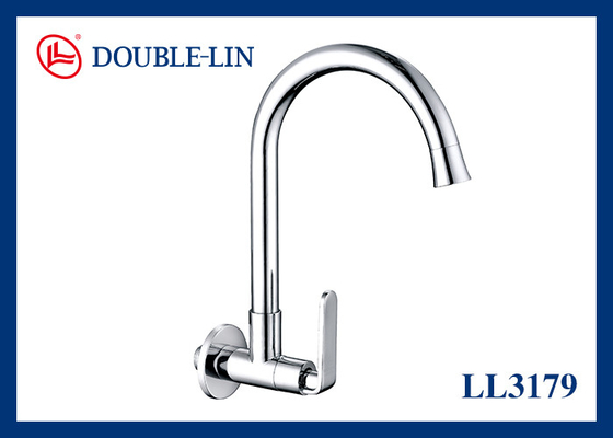 Wall Plated Single Way Washbasin Faucet With NBR Seat Material And 1/2" Size