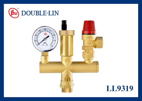 1/2" Water Tank Safety Component ISO228 Thread 16bar Brass Valve