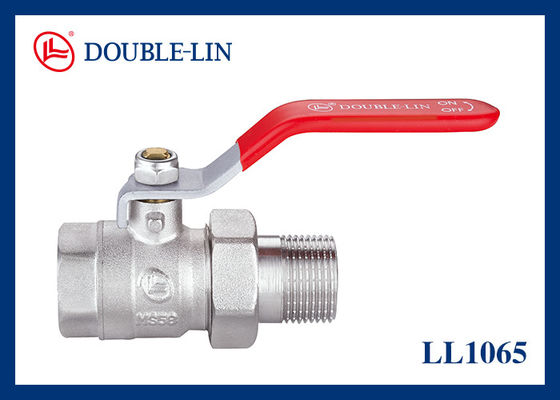 1/2 &quot; To 1 1/4 &quot;  Male X Female 25 Bar Brass Ball Valve With Revolve Nut With Flat Laver Handle