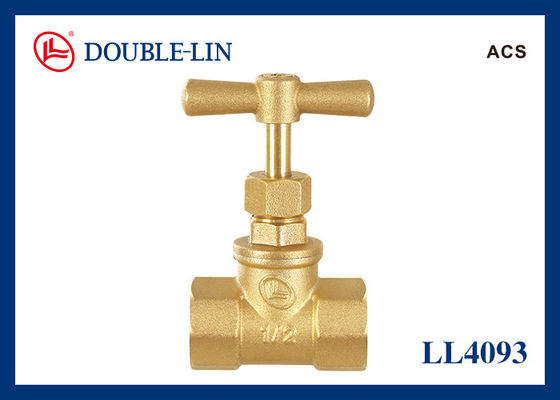 T Handle Female X Female 1 Inch Brass Gate Valve