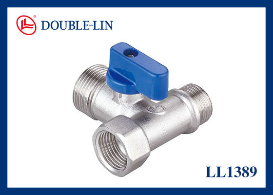 T Handle Female X Male X Male Three Way Ball Valve