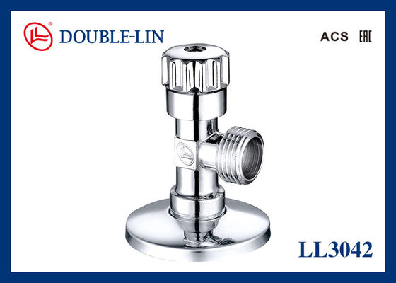 Polished Chromed Plated 1/2" x 3/8" Brass Angle Valves