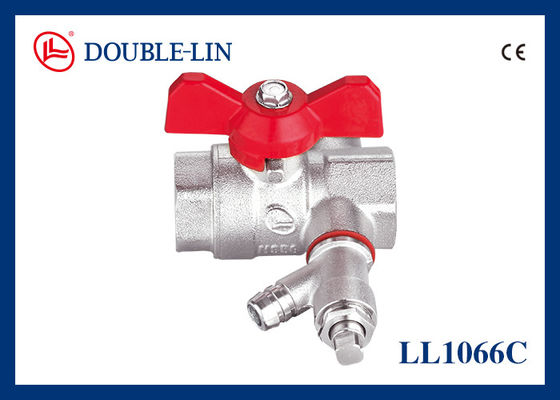 Female X Female CE 1/2" Brass Ball Valves With Drain Cock