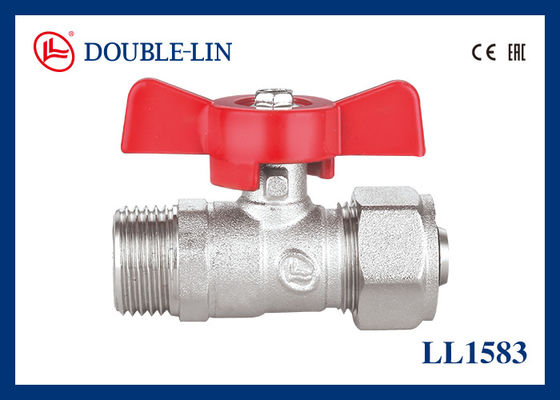 T Handle PN25 dzr ball valve Male With Pipe Connection