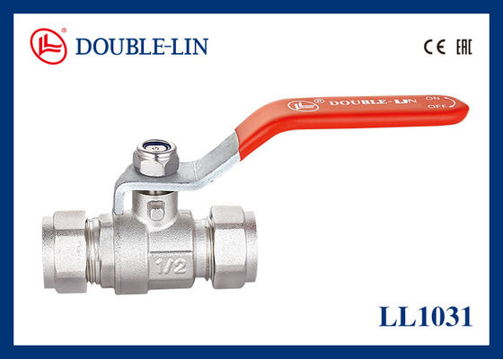 Pipe Connection PN25 brass ball float valve Flat Lever Handle