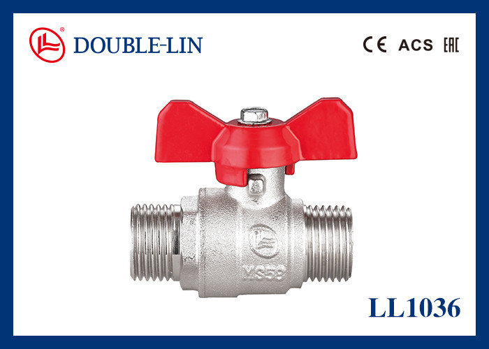 1/4 " To 1 "  Male X Male  25 Bar Brass Ball Valve With T Handle