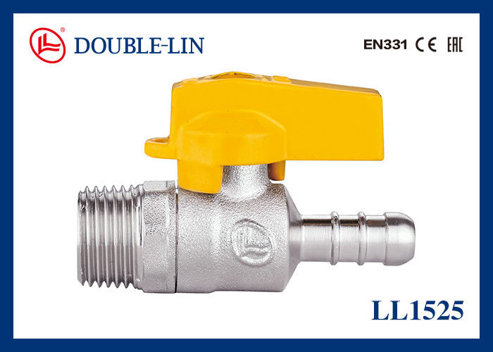 Male X Hose Connector 1/2&quot; X 11mm Brass Gas Ball Valve