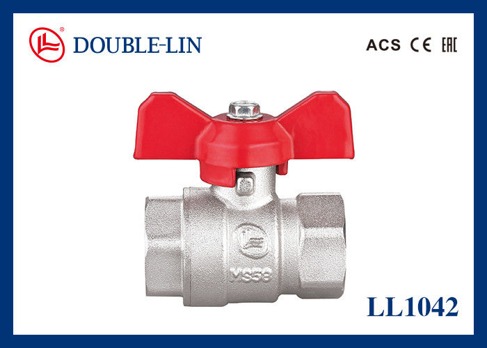 1/4 &quot; To 1 1/4 &quot;  Female X Female  25 Bar Brass Ball Valve With T Handle