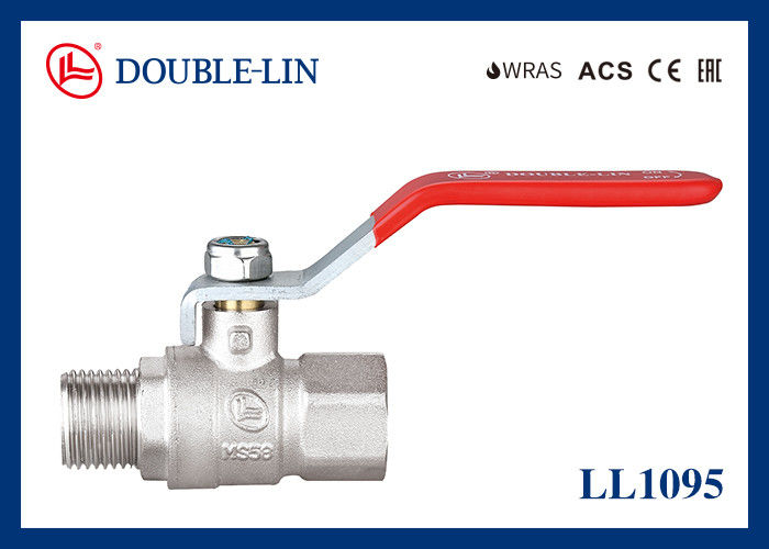 1/4 " To 2 "  Male X Female Long Thread 25 Bar Brass Ball Valve With Flat Lever Handle