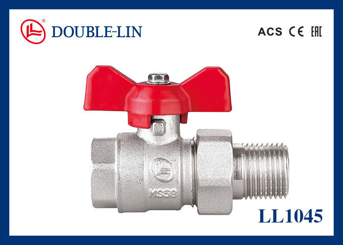 1/2 " To 1 1/4 "  Male X Female 25 Bar Brass Ball Valve With Revolve Nut With T Handle