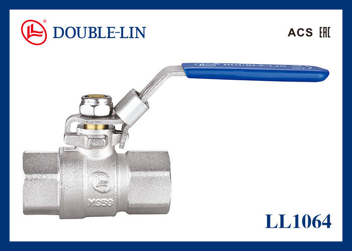 1/4 &quot; To 4 &quot;  Female X Female Long Thread 25 Bar Brass Lockable Ball Valve With Stainless Steel Handle