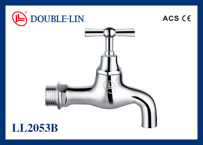 Chrome Plated Slow Open Brass Handle Water Stop Tap