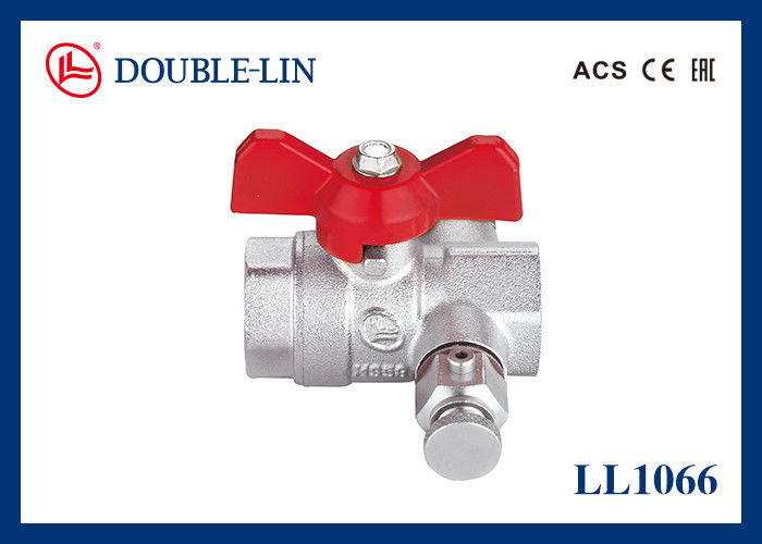 1&quot; Female X Female EAC Brass Ball Valves With Drain Cock