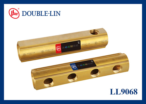Centres Distance 50mm 1/2'' 1" Brass Manifolds 16 Bar